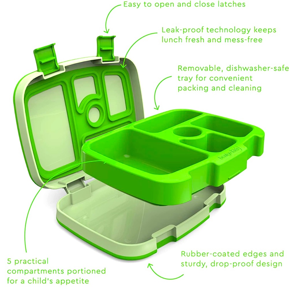 Brand new in box unopened bentgo kids lunchbox GREEN &I have THREE. edit; 1 left